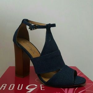 Sale!! Blue Denim Heels